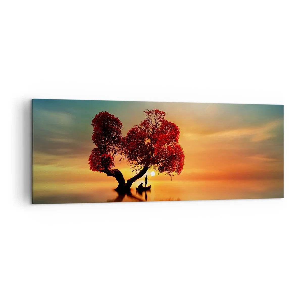 Lærredstryk - Billede på lærred - Fjern og tavs verdensløshed - 140x50 cm