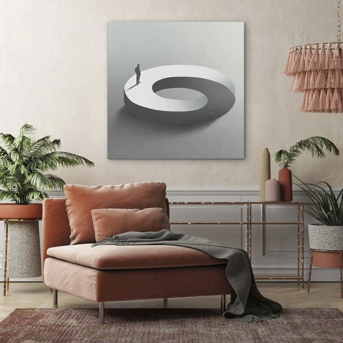 Lærredstryk - Billede på lærred - Og vær klog - 40x40 cm