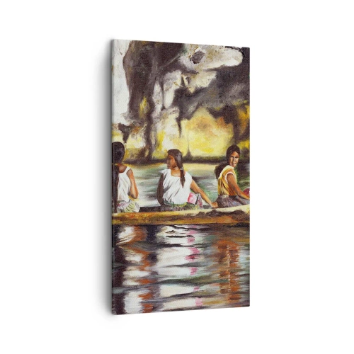 Lærredstryk - Billede på lærred - I et polynesisk paradis - 45x80 cm