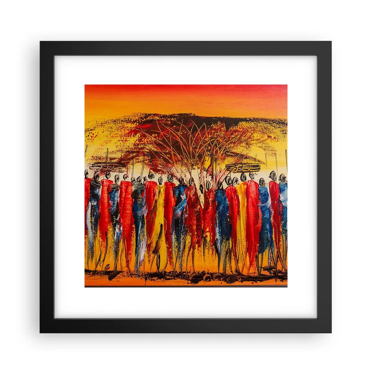 Plakat i sort ramme - Der, der, der, der går de - 30x30 cm