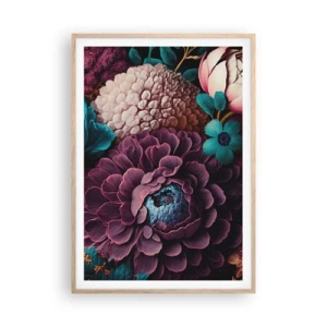 Plakat i ramme af lyst egetræ - Natur i overflod - 70x100 cm