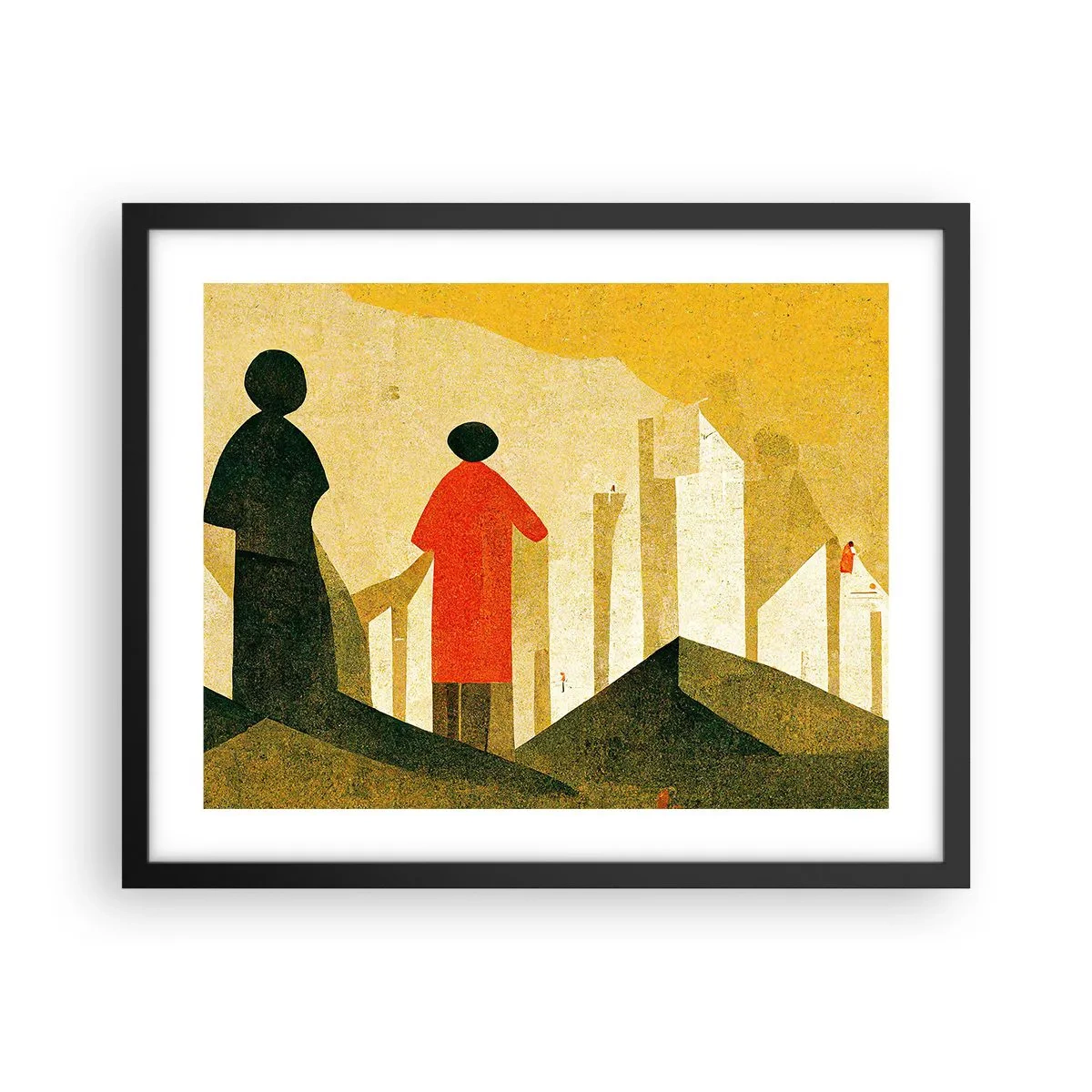 Plakat i sort ramme - Stadig langt væk - 50x40 cm