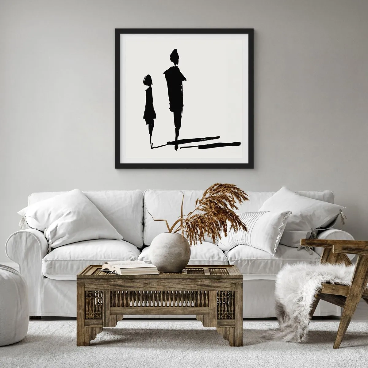 Plakat i sort ramme - Sikkert sammen? - 30x30 cm