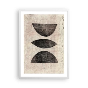 Plakat i hvid ramme - Etnisk abstraktion - 50x70 cm