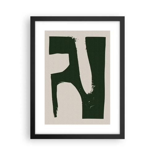 Plakat i sort ramme - Bugter af hvidt - 30x40 cm