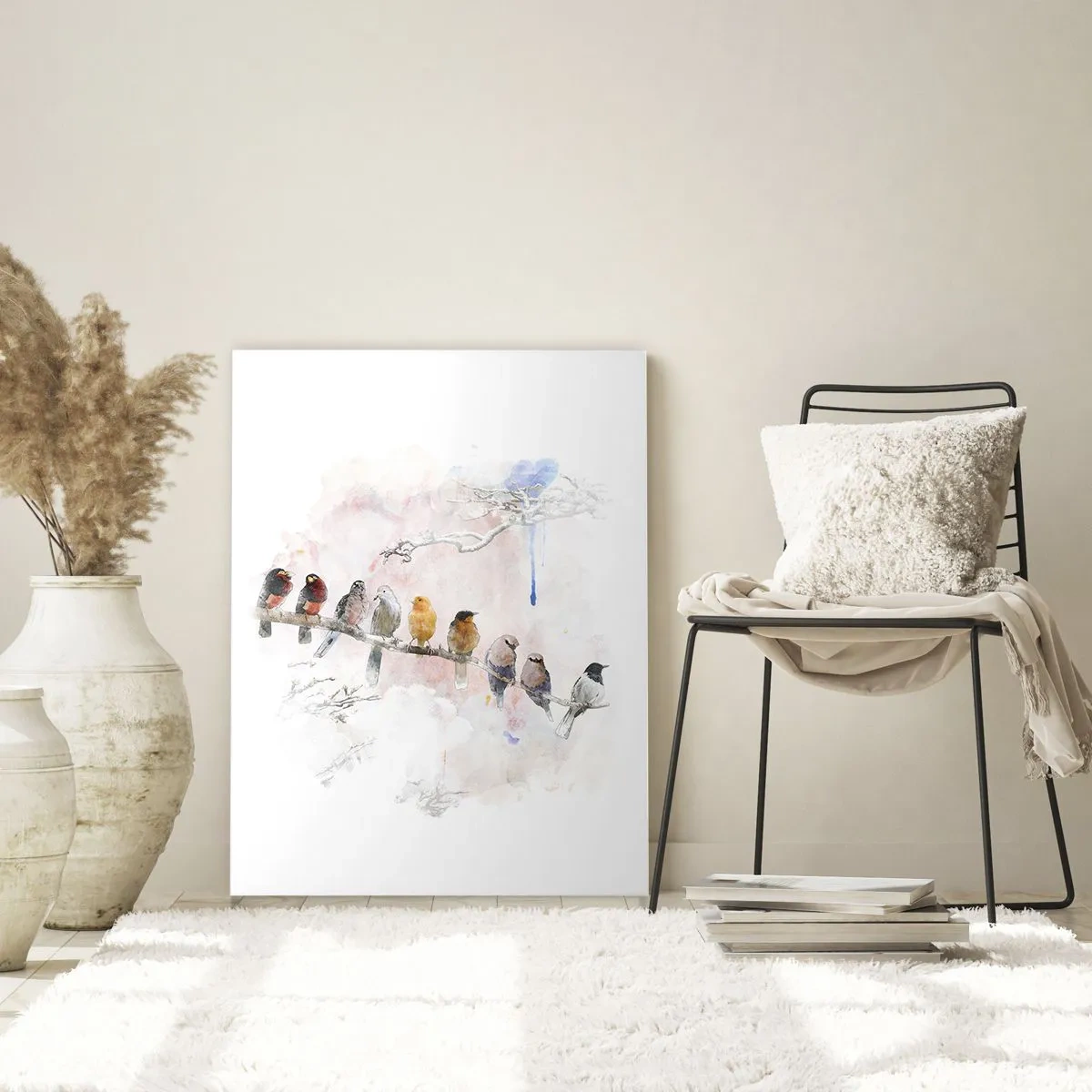 Billede på glas - Møde med vinger - 80x120 cm