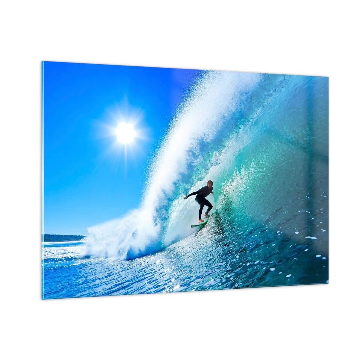 Billede på glas - Gennem den store blå - 100x70 cm
