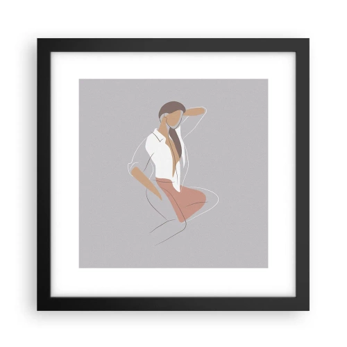Plakat i sort ramme - Omrids af nåde - 30x30 cm