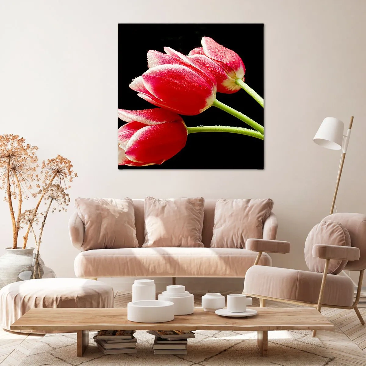 Lærredstryk - Billede på lærred - Løftet om ren kærlighed - 70x70 cm