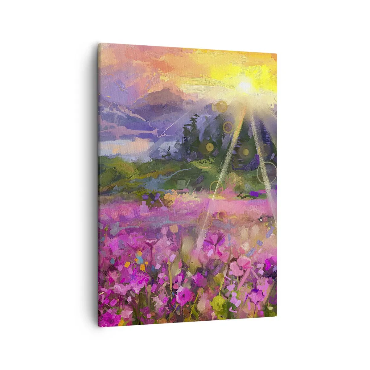 Lærredstryk - Billede på lærred - I en dal under solens beskyttelse - 50x70 cm