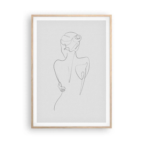 Plakat i ramme af lyst egetræ - Kroppens musik - 70x100 cm