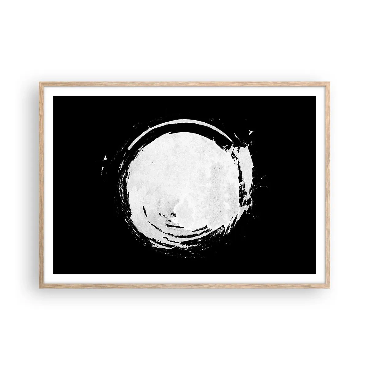 Plakat i ramme af lyst egetræ - Den gode vej ud - 100x70 cm