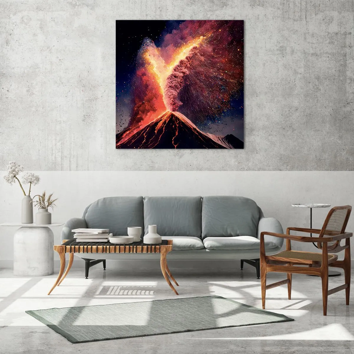 Billede på glas - Skønhed og rædsel - 50x50 cm