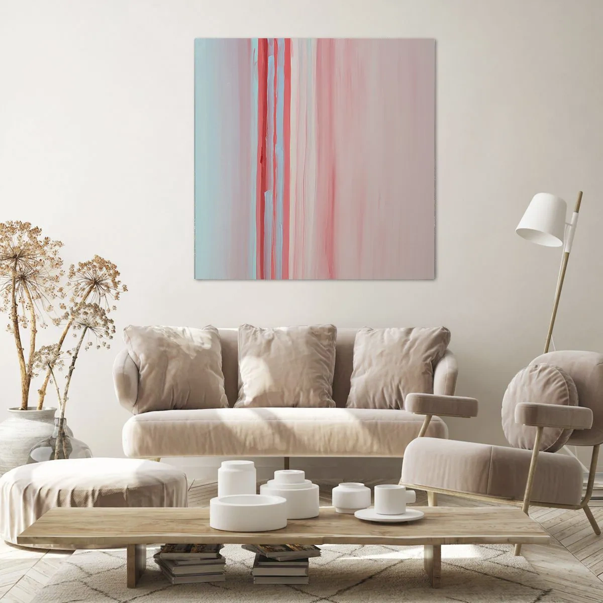 Lærredstryk - Billede på lærred - Abstraktion ved daggry - 30x30 cm