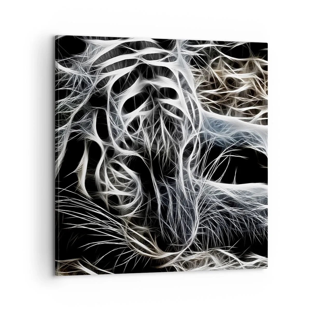 Lærredstryk - Billede på lærred - En undersøgelse af kattens lethed - 60x60 cm