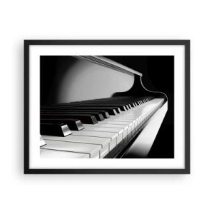 Plakat i sort ramme - Harmoni af former og farver - 50x40 cm