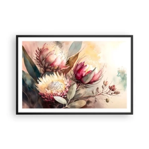 Plakat i sort ramme - I profil og en face - 91x61 cm