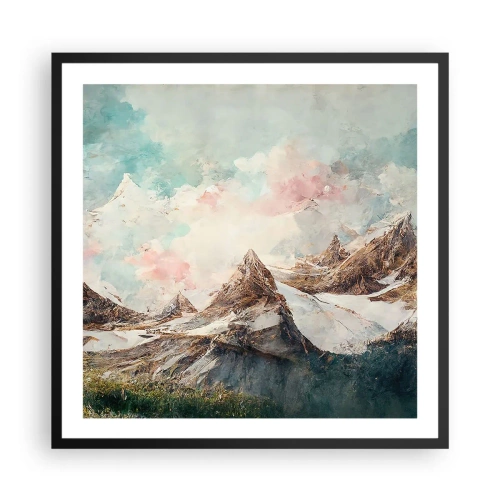 Plakat i sort ramme - Stenede knive - 60x60 cm