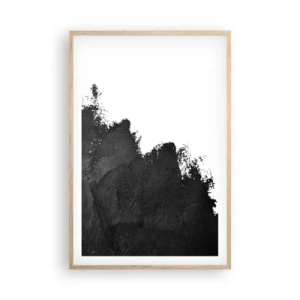 Plakat i ramme af lyst egetræ - Elementer: jord - 61x91 cm