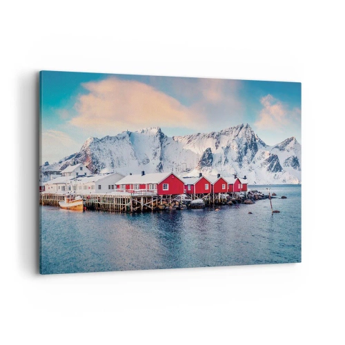 Lærredstryk - Billede på lærred - Nordlig tilbagetrækning - 120x80 cm