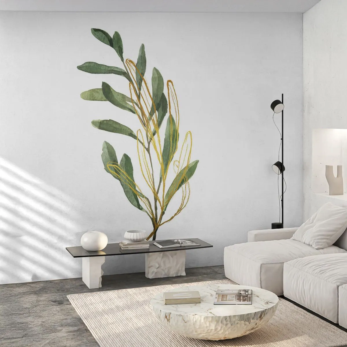 Fototapet Premium Sand - Alt, hvad der er godt - Blade, Oliven, Plante - 100x70 cm