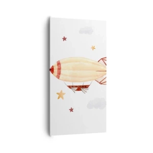 Lærredstryk - Billede på lærred - Et luftskib - 65x120 cm
