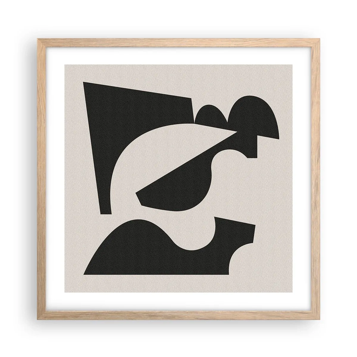 Plakat i ramme af lyst egetræ - Sammensæt din egen - 50x50 cm