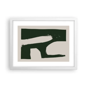 Plakat i hvid ramme - Bugter af hvidt - 40x30 cm