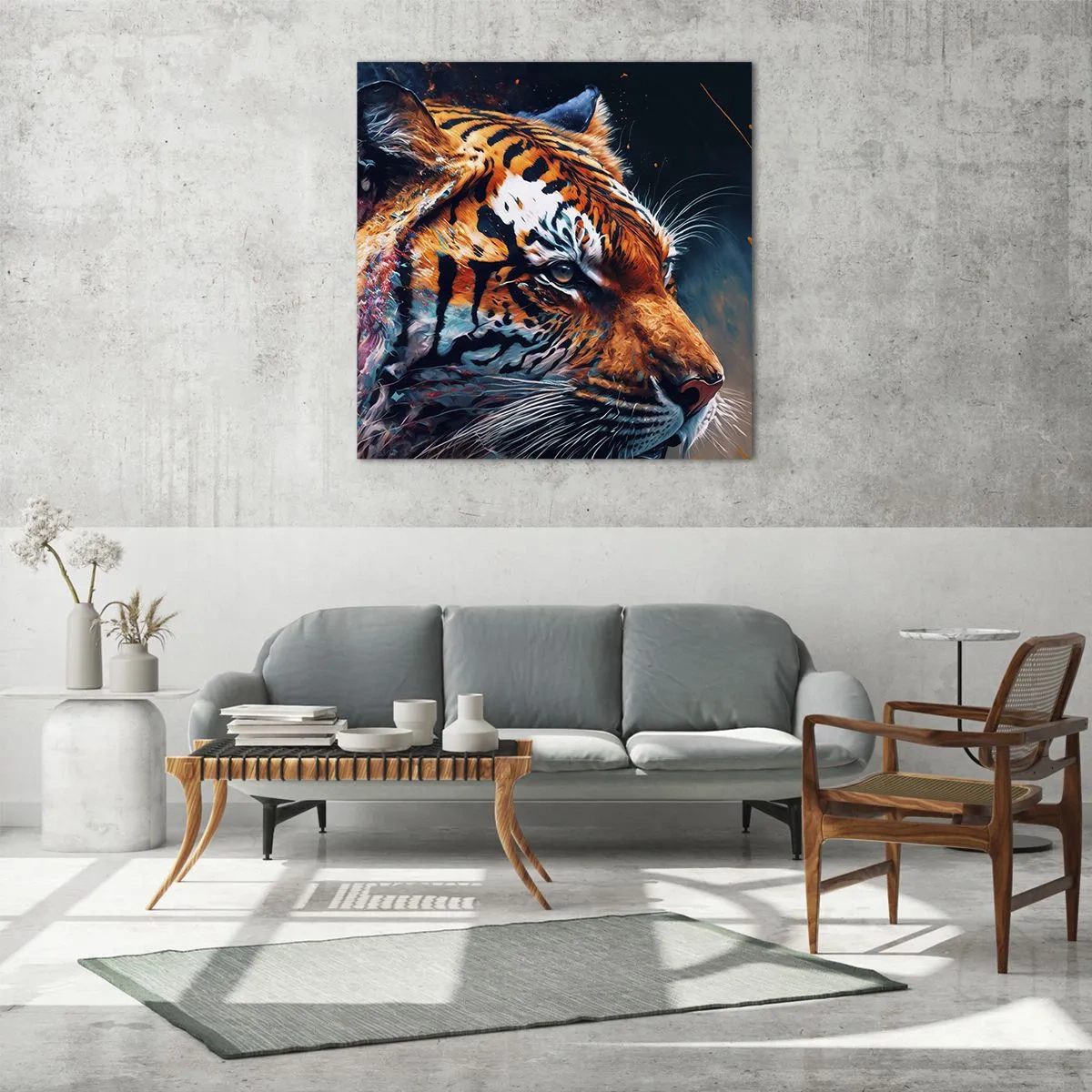 Billede på glas - Vild skønhed - 40x40 cm