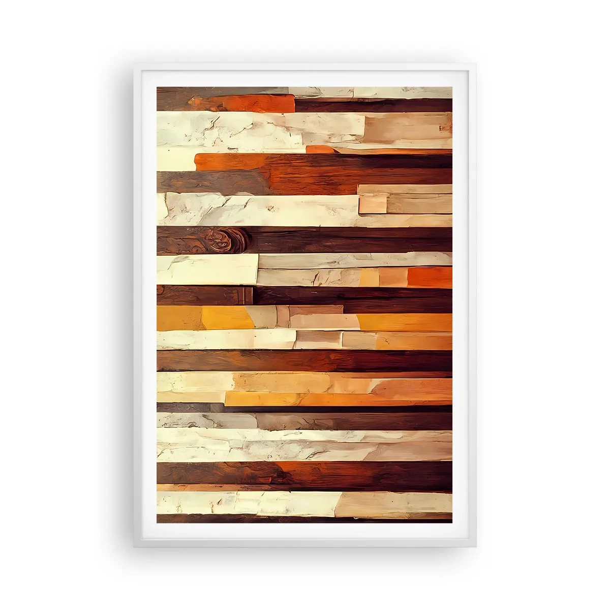 Plakat i hvid ramme - Hymne af skovens træer - 70x100 cm