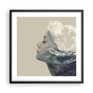 Plakat i sort ramme - Skønheden ved elementerne - 50x50 cm