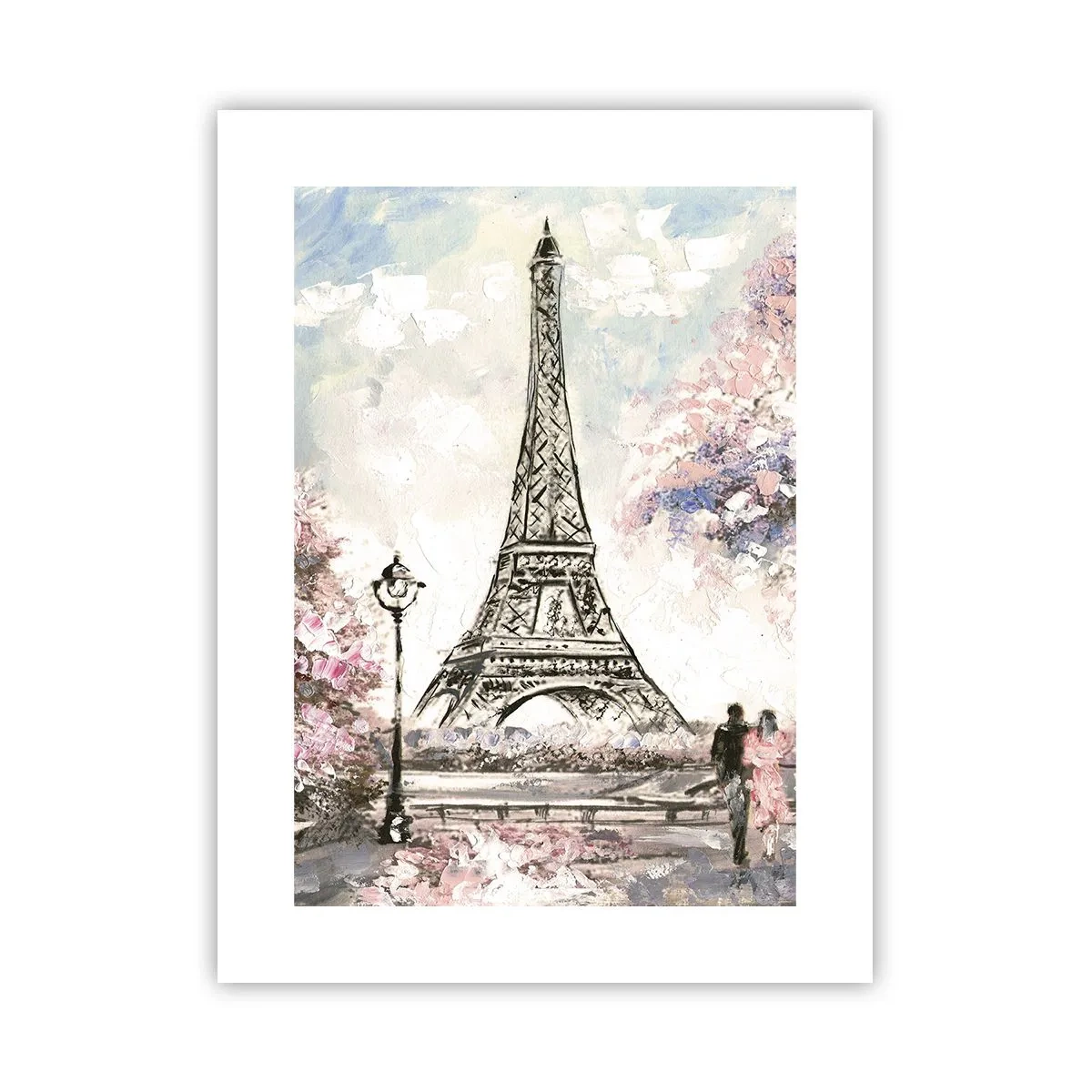 Plakat - April gåtur rundt i Paris - 30x40 cm