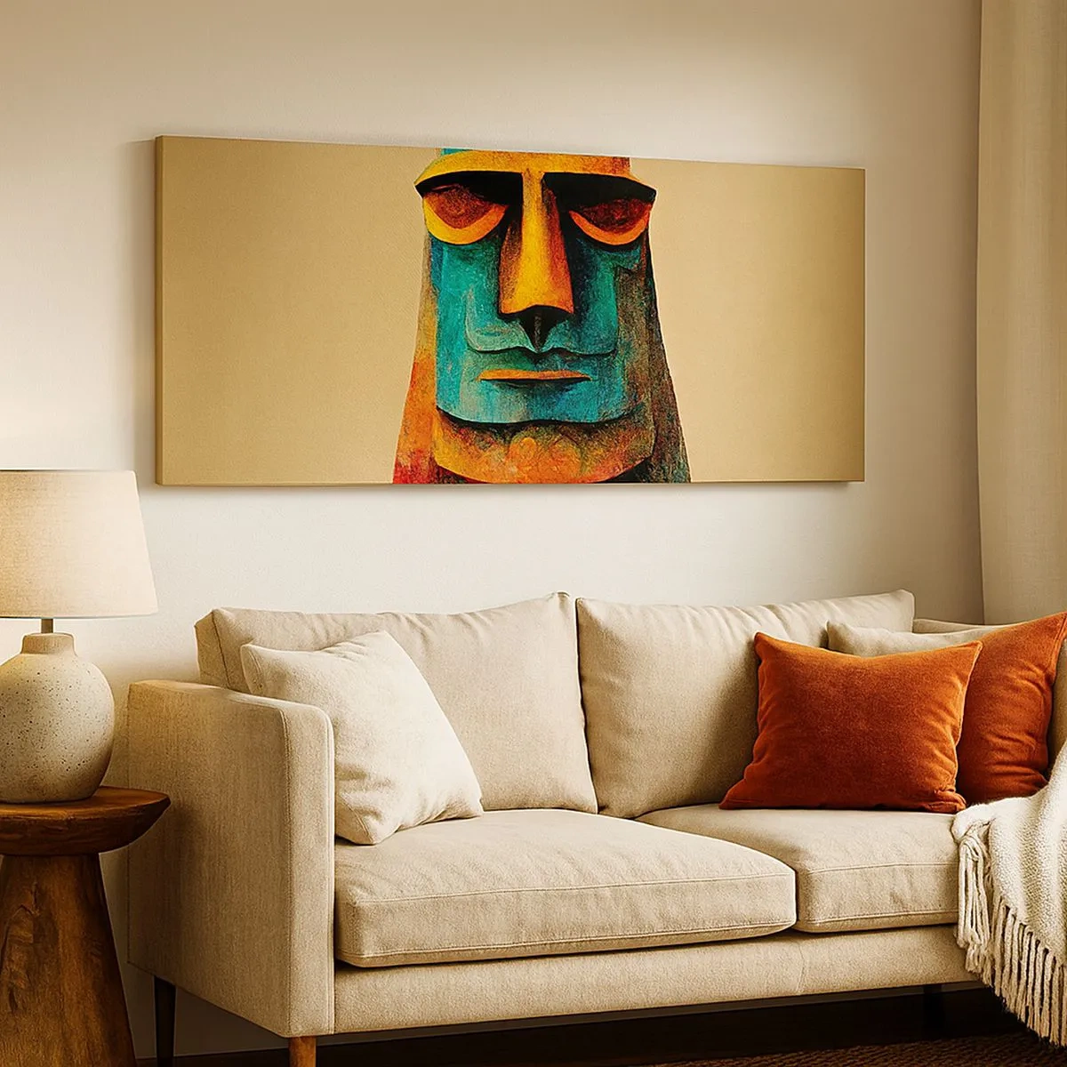 Lærredstryk - Billede på lærred - Statuarisk, men alligevel sympatisk - 100x40 cm