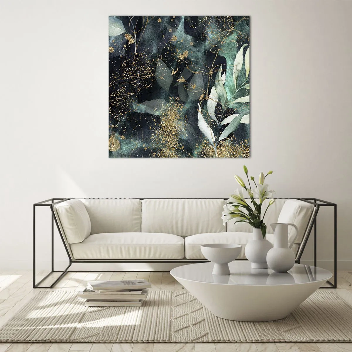 Billede på glas - Fortryllet have - 40x40 cm