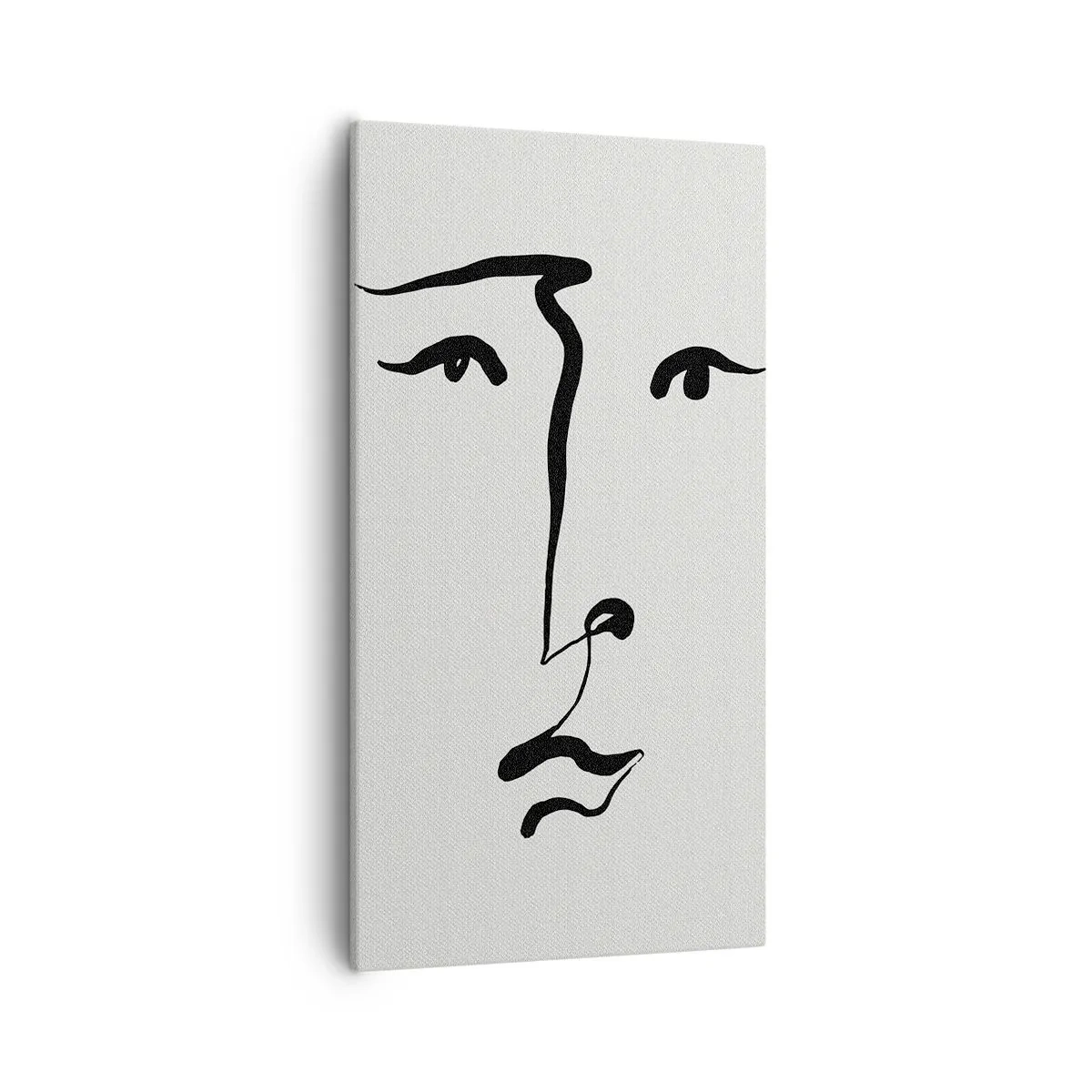 Lærredstryk - Billede på lærred - Portræt i én linje - 55x100 cm