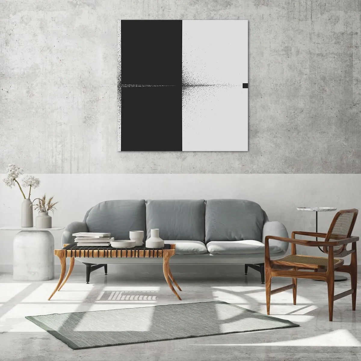 Billede på glas - Lige til sagen - 70x70 cm