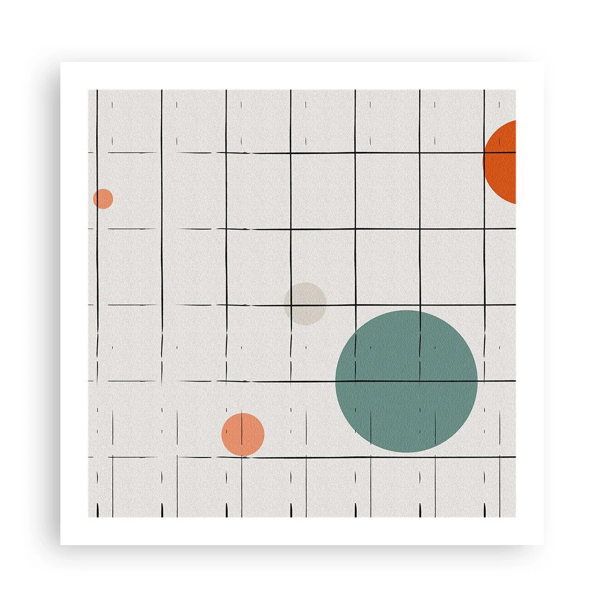 Plakat - Fanget i en fælde. Os eller dem? - 60x60 cm