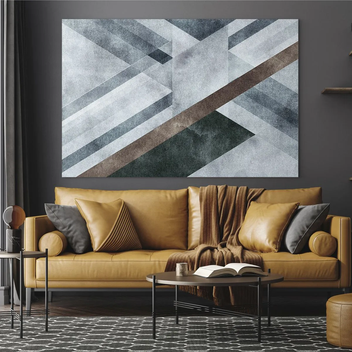 Billede på glas - Sofistikeret elegance i geometri - 100x70 cm