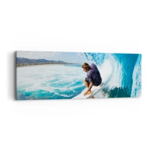 Lærredstryk - Billede på lærred - Danser med bølgerne - 90x30 cm