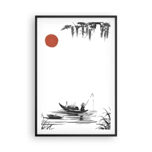 Plakat i sort ramme - En asiatisk eftermiddag - 61x91 cm