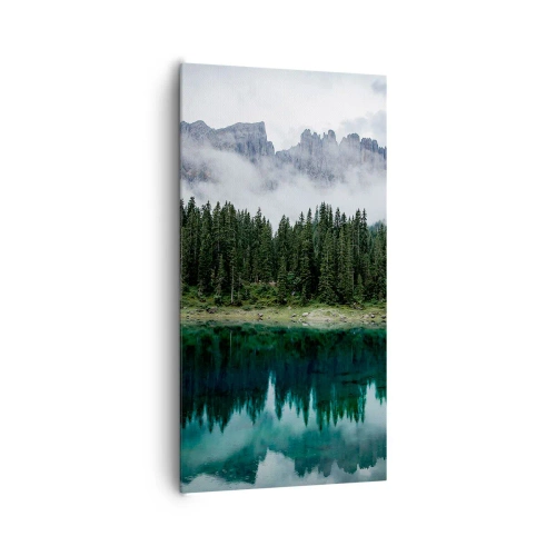 Lærredstryk - Billede på lærred - Hys, tys, lad os ikke vække sovevandet... - 65x120 cm