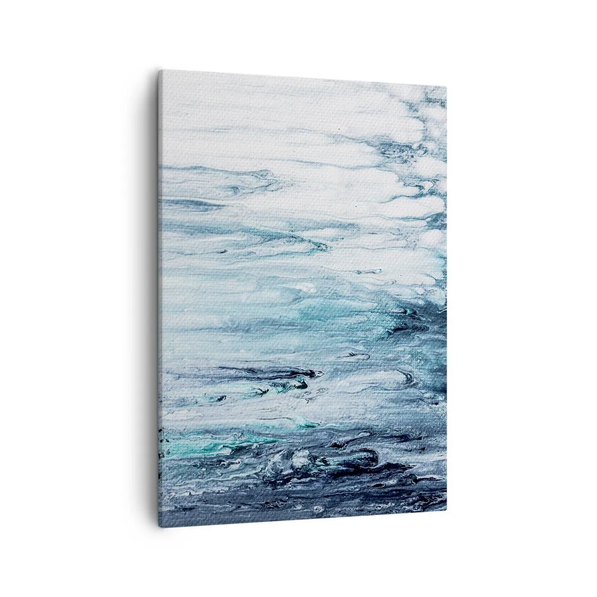 Lærredstryk - Billede på lærred - Blå istapper - 50x70 cm