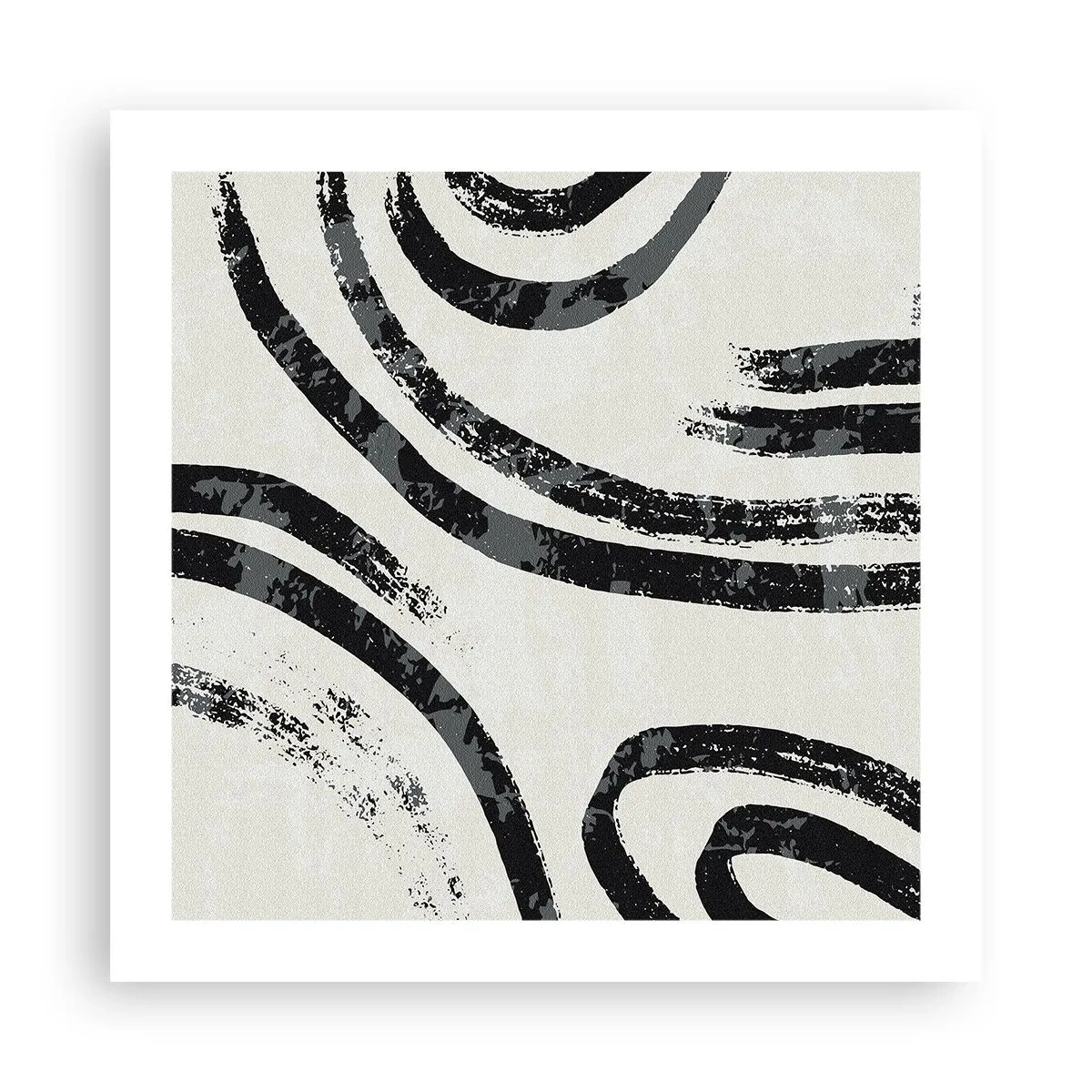 Plakat - Halvt stoppet - 50x50 cm