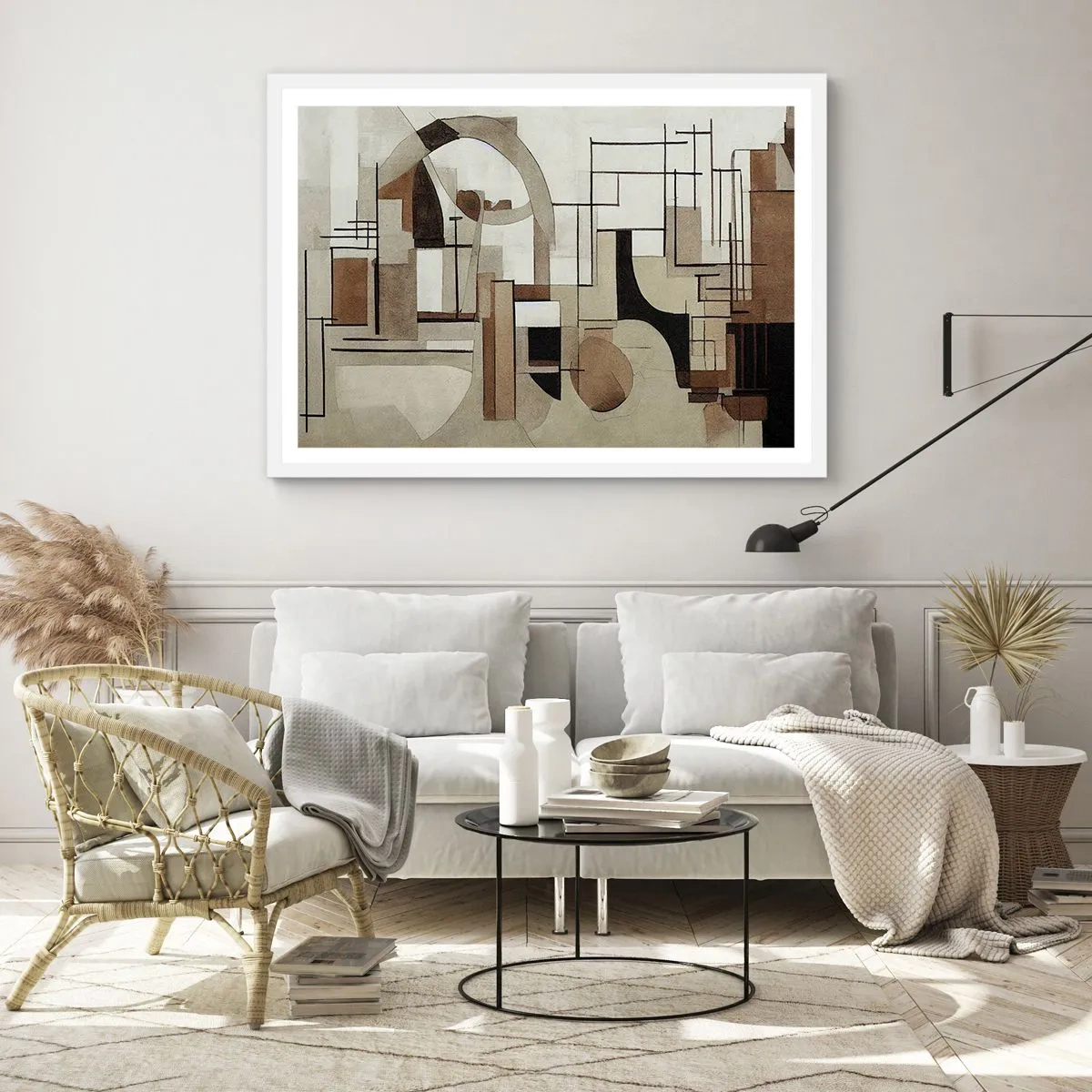 Plakat i hvid ramme - Bybillede 2.0 - 50x40 cm