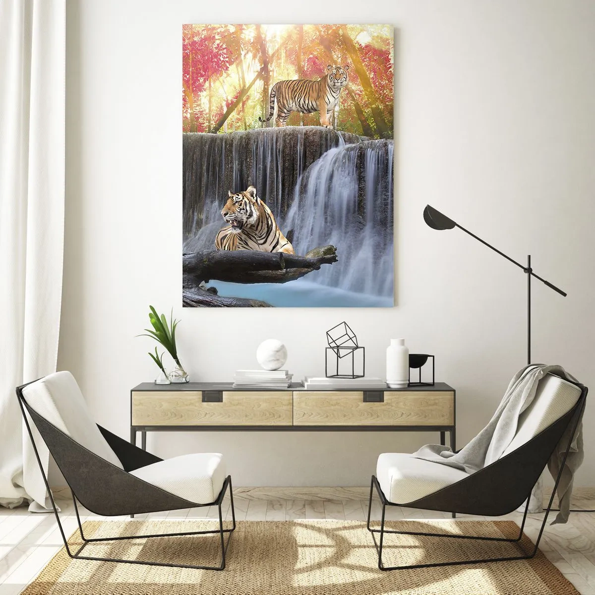 Billede på glas - Surrealistisk landskab    - 80x120 cm