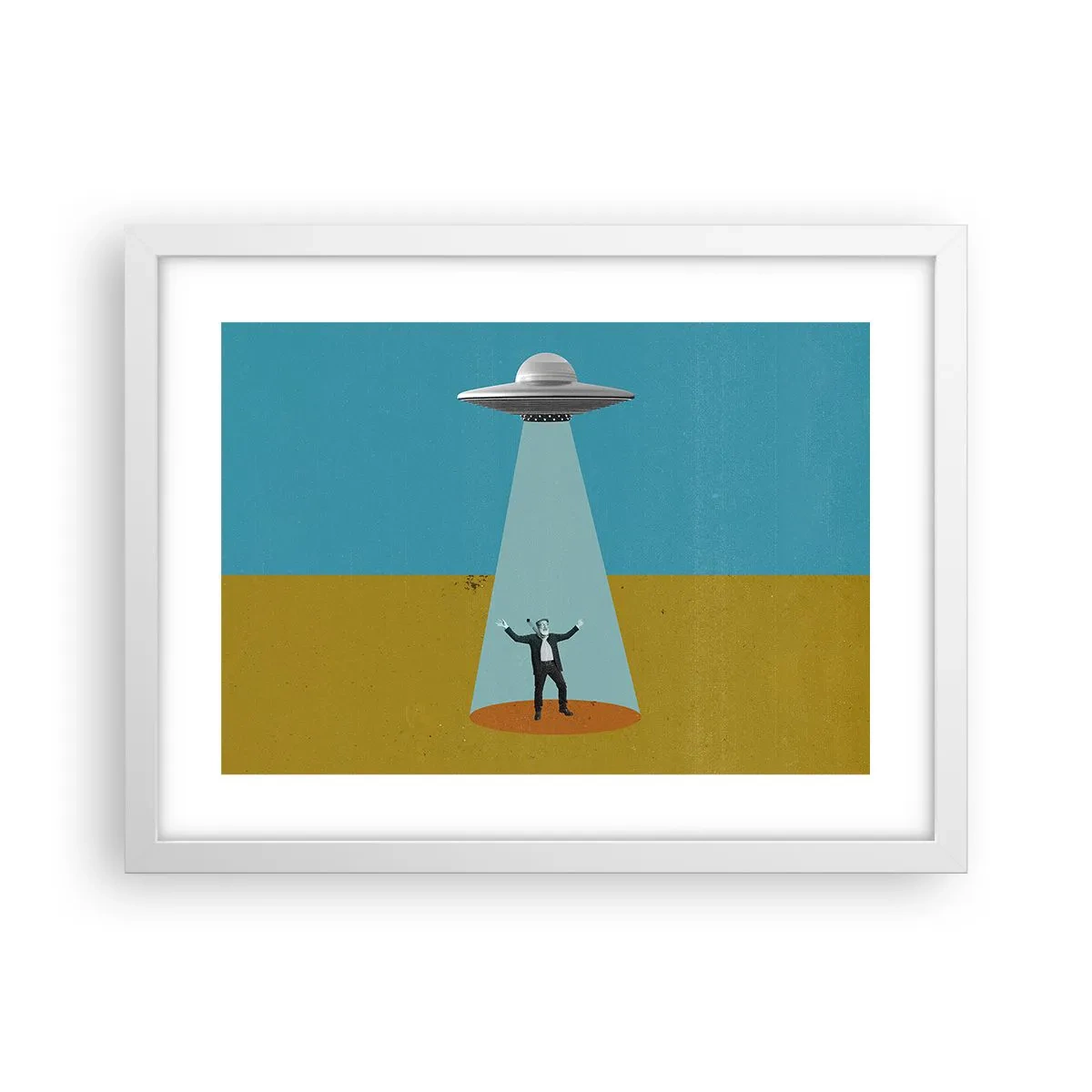 Plakat i hvid ramme - Et tæt møde - 40x30 cm