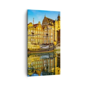 Lærredstryk - Billede på lærred - Et spejlbillede af fortiden - 55x100 cm