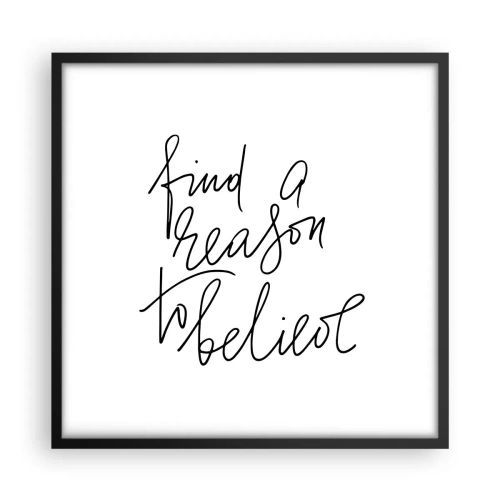 Plakat i sort ramme - Det er muligt - 50x50 cm