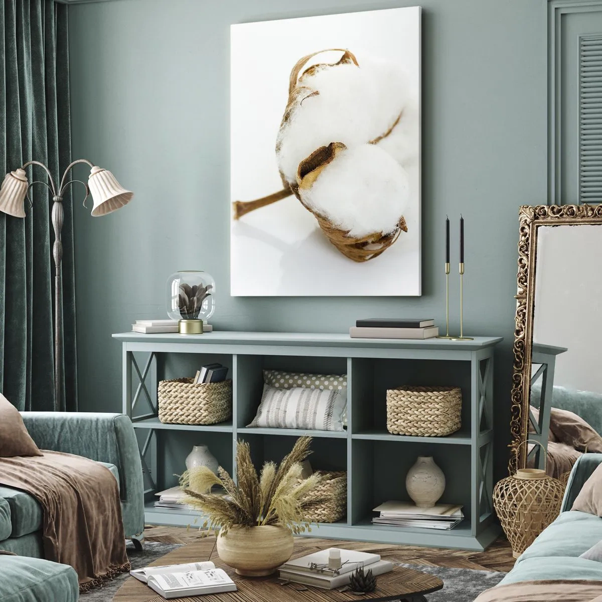 Lærredstryk - Billede på lærred - Blød af natur - 45x80 cm