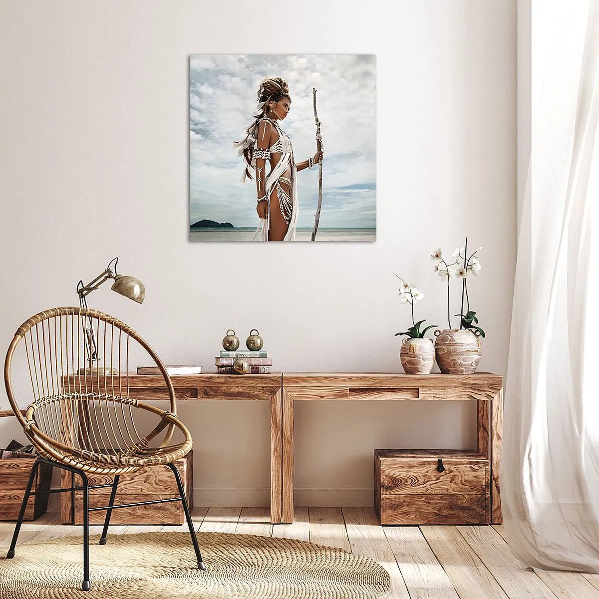 Lærredstryk - Billede på lærred - Dronning af troperne - 30x30 cm